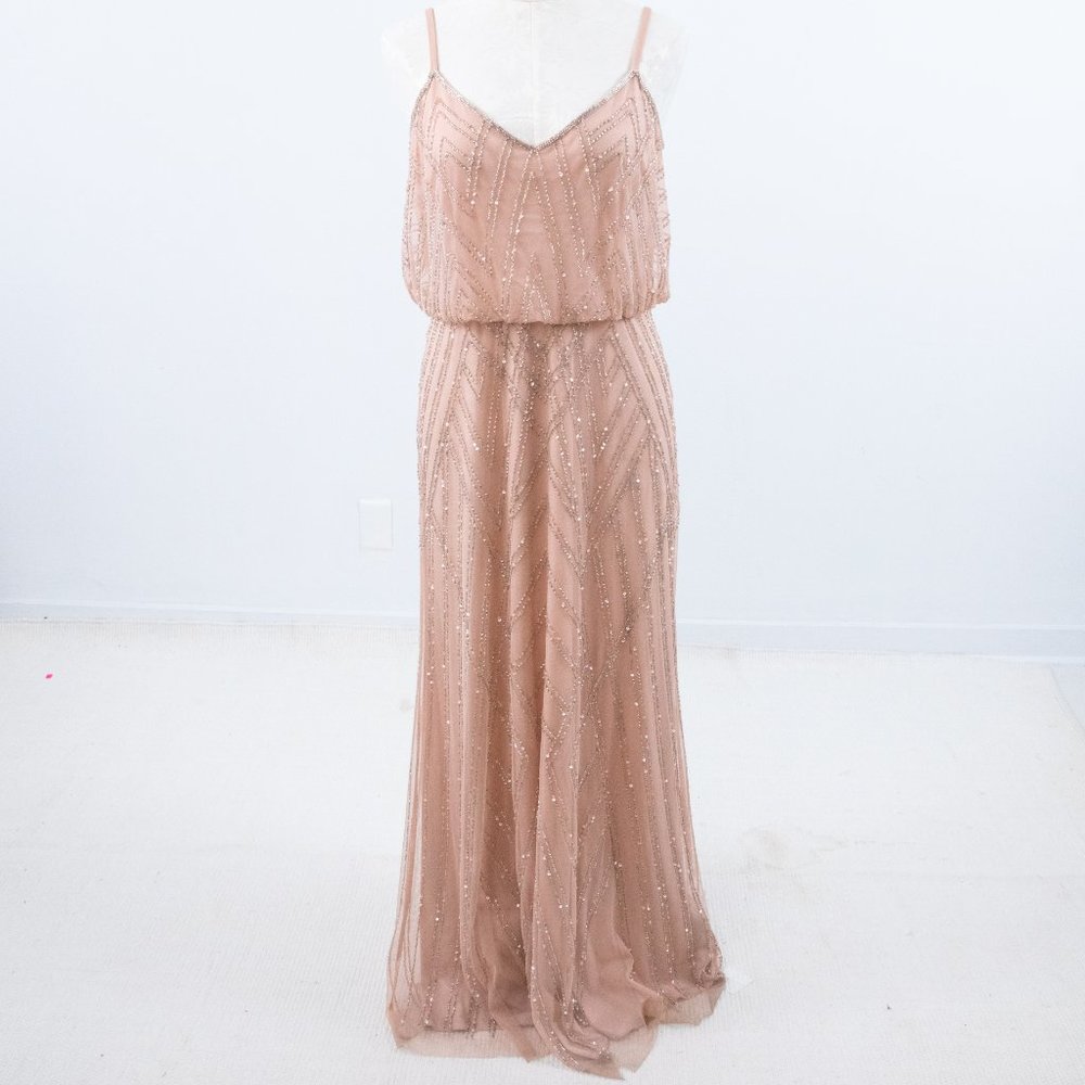 BHLDN Adrianna Papell 14 Beaded Maxi Dress Pink - Picture 10 of 10